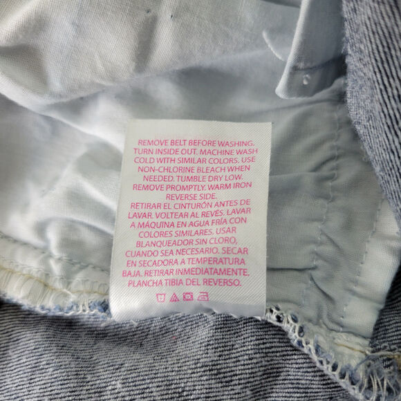 No Boundaries Denim Shorts Juniors 9 Blue‎ Jean Low Rise Womens Distressed - Picture 9 of 14